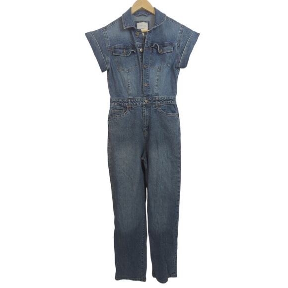 Habitual Denim Jumpsuit 4 - Picture 1 of 12